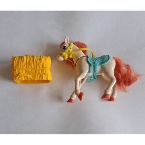 Barbie Hugs'n Horses‎ Pony With Red Mane Saddle And Bridle Movable Head & Neck!